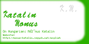 katalin monus business card